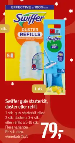 Føtex SWIFFER Gulv starterkit, duster eller refill tilbud