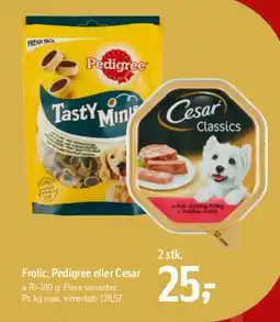 Føtex Frolic, pedigree eller cesar tilbud