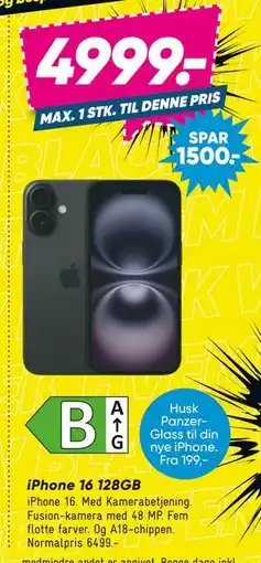 Bilka iPhone 16 128GB, DKK 4999 tilbud