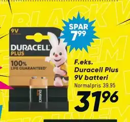 Bilka Duracell Plus 9V batteri, DKK 31.96 tilbud