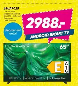 Bilka PROSONIC 65UA9025, DKK 2988 tilbud
