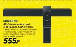 Bilka Alt-i-én soundbar med indbyggede bashøjttalere, DKK 555 tilbud