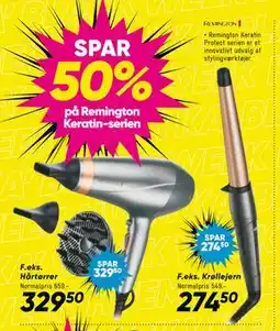 Bilka Spar 50% på Remington Keratin-serien tilbud