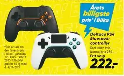 Bilka Deltaco PS4 Bluetooth controller, DKK 222 tilbud