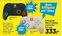Bilka Afterglow Wave trådløs controller, DKK 333 tilbud