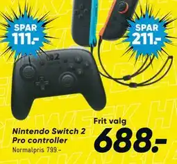 Bilka Nintendo Switch 2 Pro controller, DKK 688 tilbud