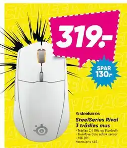 Bilka SteelSeries Rival 3 trådløs mus, DKK 319 tilbud