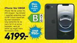 Bilka iPhone 16e 128GB, DKK 4199 tilbud