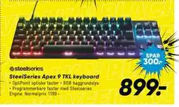 Bilka SteelSeries Apex 9 TKL keyboard, DKK 899 tilbud