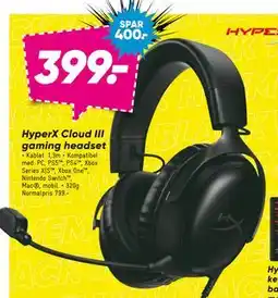 Bilka HyperX Cloud III gaming headset, DKK 399 tilbud