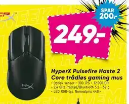 Bilka HyperX Pulsefire Haste 2 Core trådløs gaming mus, DKK 249 tilbud