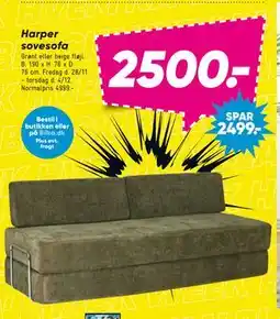 Bilka Harper sovesofa, DKK 2500 tilbud