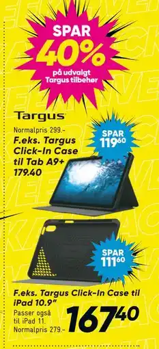Bilka Spar 40% på udvalgt Targus tilbehør tilbud