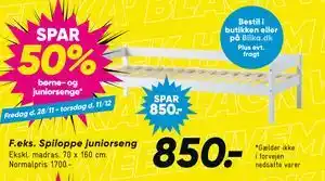 Bilka Spar 50% børne- og juniorsenge tilbud