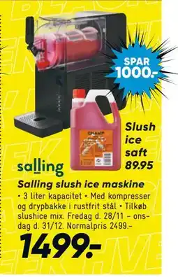 Bilka Salling slush ice maskine, DKK 1499 tilbud