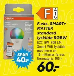 Bilka SMART+ MATTER standard lyskilde RGBW, DKK 60 tilbud