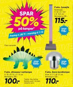 Bilka SPAR 50% på lamper tilbud