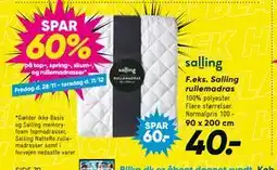 Bilka Salling rullemadras, DKK 40 tilbud