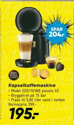 Bilka Kapselkaffe maskine, DKK 195 tilbud