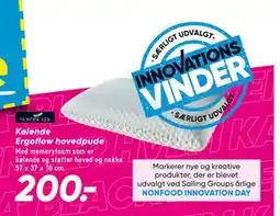 Bilka Kølende Ergoflow hovedpude, DKK 200 tilbud