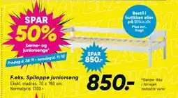 Bilka Spiloppe juniorseng, DKK 850 tilbud