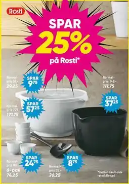 Bilka SPAR 25% på Rosti tilbud