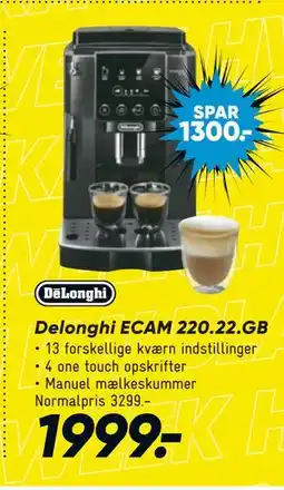 Bilka Delonghi ECAM 220.22.GB, DKK 1999 tilbud