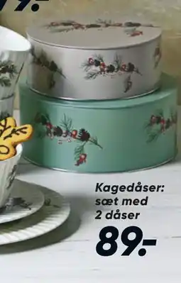 Bilka Kagedåser: sæt med 2 dåser, DKK 89 tilbud