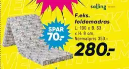 Bilka foldemadras, DKK 280 tilbud