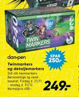 Bilka Twinmarkers og detaljemarkers, DKK 249 tilbud