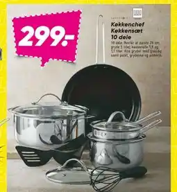 Bilka Køkkenchef Køkkensæt 10 dele, DKK 299 tilbud