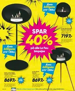 Bilka SPAR 40% på alle Le Feu biopejse tilbud