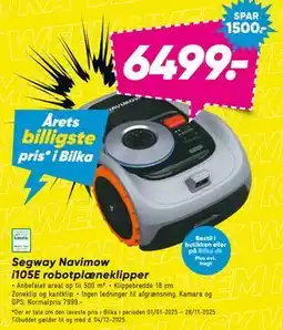 Bilka Segway Navimow i105E robotplæneklipper, DKK 6499 tilbud