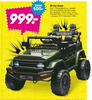 Bilka Army jeep, DKK 999 tilbud