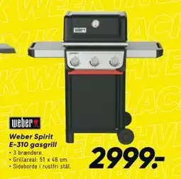 Bilka Weber Spirit E-310 gasgrill, DKK 2999 tilbud