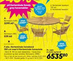 Bilka Kerteminde havebord 150 cm, DKK 3299.4 tilbud