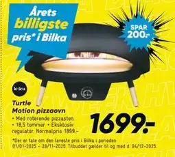 Bilka Turtle Motion pizzaovn, DKK 1699 tilbud
