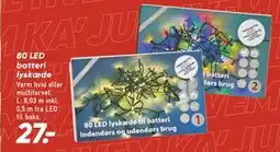 Bilka 80 LED batteri lyskæde, DKK 27 tilbud