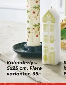 Bilka Kalenderlys. 5x25 cm, DKK 35 tilbud