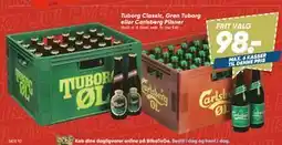 Bilka Tuborg Classic, Grøn Tuborg eller Carlsberg Pilsner, DKK 98 tilbud