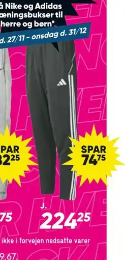 Bilka Træningsbukser, DKK 224.25 tilbud