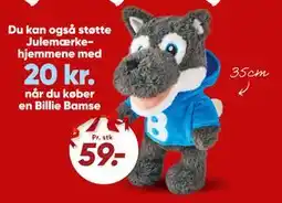 Bilka Du kan også støtte Julemærkehjemmene med. 20 kr. når du køber en Billie Bamse, DKK 59 tilbud