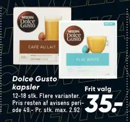 Bilka Dolce Gusto kapsler, DKK 35 tilbud