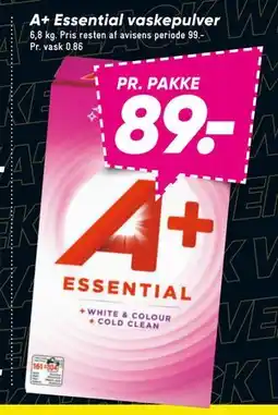 Bilka A+ Essential vaskepulver, DKK 89 tilbud