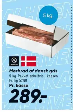 Bilka Mørbrad af dansk gris, DKK 289 tilbud