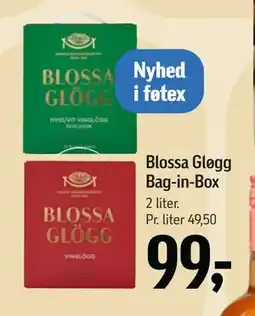 Føtex Blossa Gløgg Bag-in-Box, DKK 99 tilbud