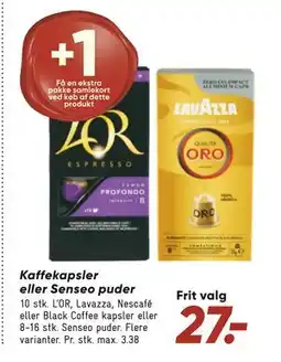 Bilka Kaffekapsler eller Senseo puder, DKK 27 tilbud