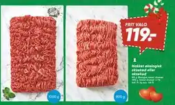 Bilka Hakket økologisk oksekød eller oksekød, DKK 119 tilbud