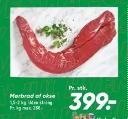 Bilka Mørbrad af okse, DKK 399 tilbud