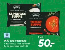 Bilka Mou specialsuppe, DKK 50 tilbud